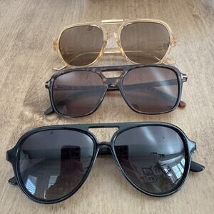 Women's Sunglasses Lot of 3 Plastic Aviator’s One Sojo 2 Unbranded